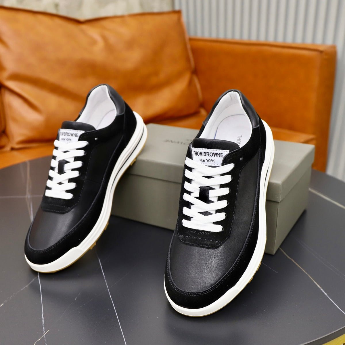 Premium Leather Sneaker — Rubber Sole Edition