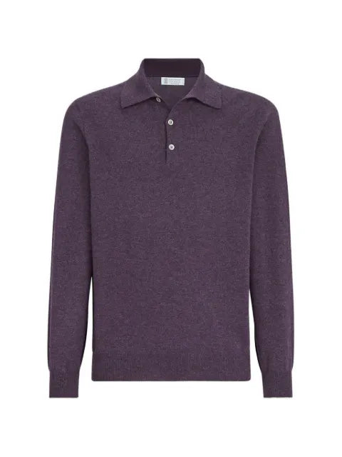Brunello Cucinelli cashmere knit polo shirt