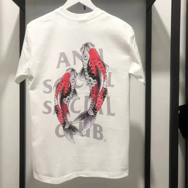 ASSC White Tee – Koi Back Print