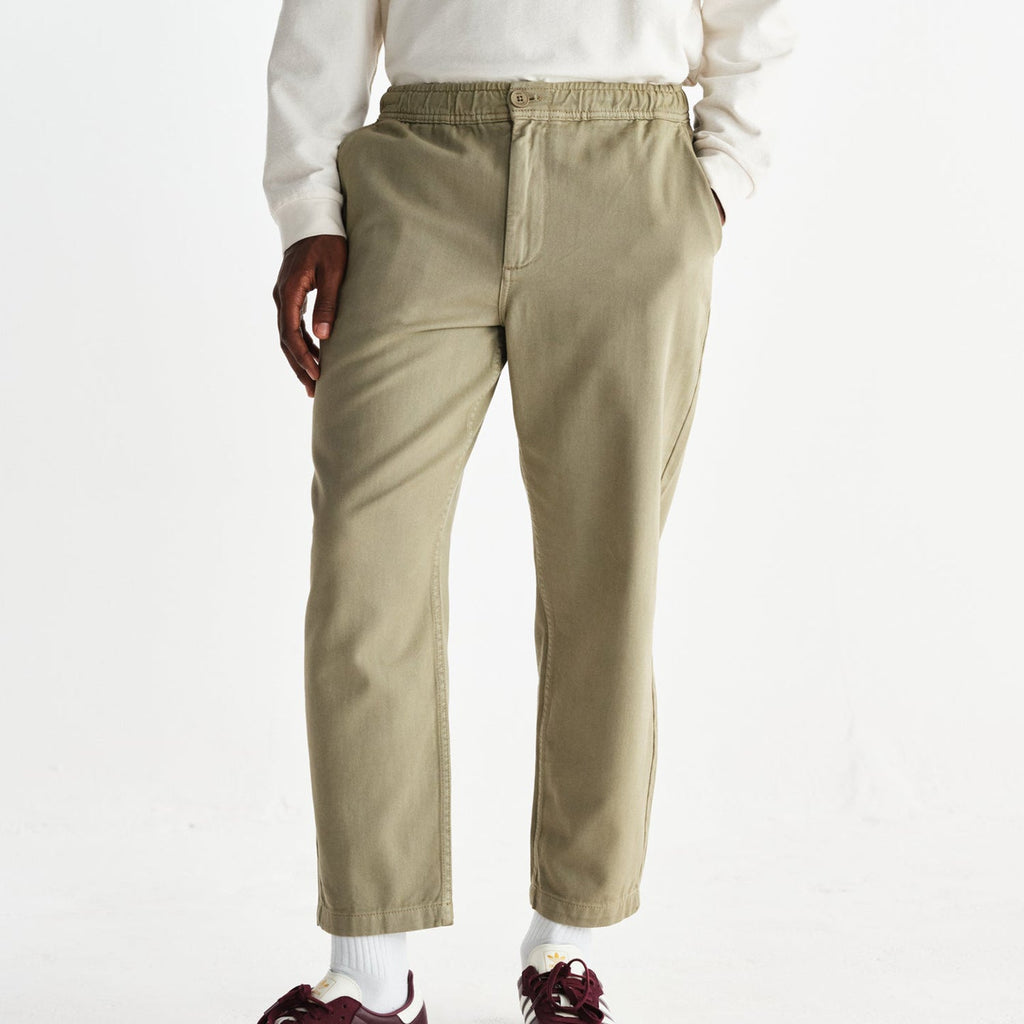 Wax London Kurt Trouser Cotton Linen Crinkle: Khaki